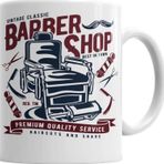 Baskı Dükkanı KB4546 Barber Shop Porselen Kupa Bardak