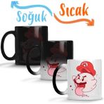 Baskı Dükkanı KB5034 Ghost Mario Porselen Kupa Bardak