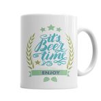 Baskı Dükkanı KB5625 Beer Time Enjoy Porselen Kupa Bardak