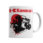 Baskı Dükkanı KB601 Kawasaki Ninja Japon Style Porselen Kupa Bardak