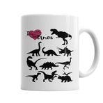 Baskı Dükkanı KB6083 Eu Amo Dinossauros Porselen Kupa Bardak