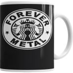 Baskı Dükkanı KB6449 Black Metal Forever Porselen Kupa Bardak