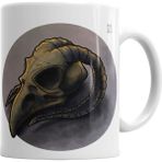 Baskı Dükkanı KB6722 Skull Bird Branca Porselen Kupa Bardak