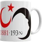 Baskı Dükkanı KB7012 Atatürk Porselen Kupa Bardak