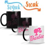 Baskı Dükkanı KB7561 Barbie Logo Porselen Kupa Bardak