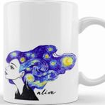 Baskı Dükkanı KB9923 Alive Vincent Van Gogh Porselen Kupa Bardak