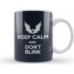 Baskı Dükkanı Keep Calm And Dont Blink Doctor Who Porselen Beyaz Kupa Bardak