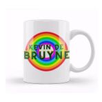 Baskı Dükkanı Kevin De Bruyne Vintage Retro Rainbow Style Kupa