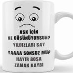 Baskı Dükkanı Komik Söz Aşk Için Ne Düşünüyorsun Kupa