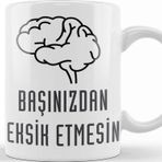 Baskı Dükkanı Komik Söz Başınızdan Eksik Etmesin Kupa