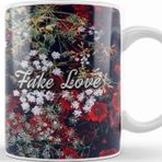Baskı Dükkanı Kpop Fake Love Floral Kupa