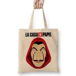 Baskı Dükkanı La Casa De Papel Mascara De Dali Bez Çanta