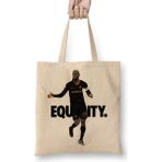 Baskı Dükkanı Lebron Equality Futebol Futbol Bez Uzun Saplı Krem Rengi Çanta