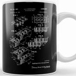 Baskı Dükkanı LEGO Brick Patent Blueprint Kupa