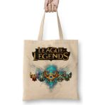 Baskı Dükkanı Legue Of Legends Lol Bez Uzun Saplı Krem Rengi Çanta