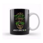 Baskı Dükkanı Leopard Skull Lady Worlds Dopest Mom Marijuana Weed Kupa