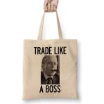 Baskı Dükkanı Like A Boss Bez Uzun Saplı Krem Rengi Çanta