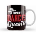 Baskı Dükkanı Line Dance Queen Line Dancer Cowgirl Western Country Music Kupa