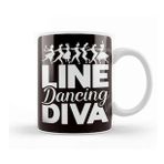 Baskı Dükkanı Line Dancing Diva Line Dancer Country Western Music Cowgirl Kupa