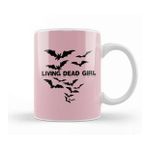 Baskı Dükkanı Living Dead Girl Gothic Vampire Twilight Grunge Punk Post Bats Wings Kupa