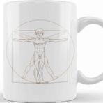 Baskı Dükkanı Louis Theroux Vitruvian Man Leonardo Da Vinci Kupa