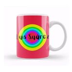 Baskı Dükkanı Luis Suárez Vintage Retro Rainbow Style Kupa