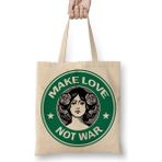Baskı Dükkanı Make Love Not War 01 Bez Çanta