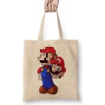 Baskı Dükkanı Mario Pixel Bez Çanta