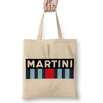 Baskı Dükkanı Martini Racing Rectangle Bez Uzun Saplı Krem Rengi Çanta