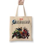 Baskı Dükkanı Marvel Avengers 05 Bez Uzun Saplı Krem Rengi Çanta