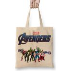 Baskı Dükkanı Marvel Avengers 07 Bez Uzun Saplı Krem Rengi Çanta