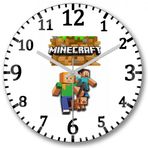 Baskı Dükkanı Minecraft Adventure Bombeli Gerçek Cam Duvar Saati