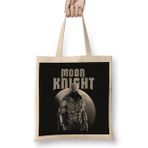 Baskı Dükkanı Moon Knight Bez Uzun Saplı Krem Rengi Çanta