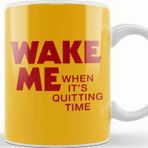 Baskı Dükkanı Moon Wake Me Up When Its Quitting Time Kupa