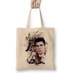 Baskı Dükkanı Muhammed Ali Boks 05 Bez Uzun Saplı Krem Rengi Çanta