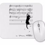 Baskı Dükkanı Muzik Notalı Kedi Mouse Pad