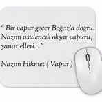 Baskı Dükkanı Nazım Hikmet Vapur Şiiri Mouse Pad