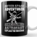 Baskı Dükkanı Outer Space Adventurer Astronaut Explore Universe Kupa