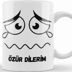 Baskı Dükkanı Özür Dilerim Komik Özür Mesajı Kupa Bardak