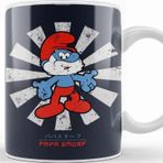 Baskı Dükkanı Papa Smurf Retro Japanese Kupa