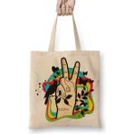 Baskı Dükkanı Peace Love Barış Işareti Bez Kadın Günlük Çanta