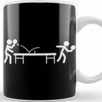 Baskı Dükkanı Ping Pong Table Tennis Stick Figures Pingpong Kupa