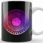 Baskı Dükkanı Pink Geometry Zen Mandala Kupa