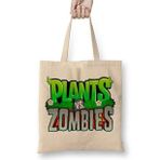 Baskı Dükkanı Plants ve Zombies Logo Bez Çanta