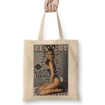 Baskı Dükkanı Play Boy Kate Moss Bez Çanta