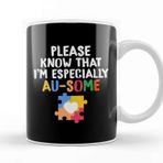 Baskı Dükkanı Please Know That I M Especially Au Some Autism Porselen 330 ml Beyaz Kupa Bardak