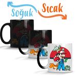 Baskı Dükkanı Pokemon Super Mario Sihirli Porselen Kupa