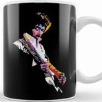 Baskı Dükkanı Pop Art Style Jimi Hendrix In Colorful Pop Kupa