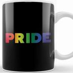 Baskı Dükkanı Pride Rainbow Text Kupa