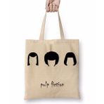 Baskı Dükkanı Pulp Fiction Jules Mia Vicent Bez Uzun Saplı Krem Rengi Çanta